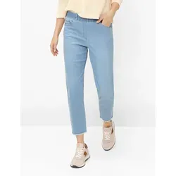 Raphaela by Brax Damen Schlupfhose CAVINA FRINGE in Hellblau, Gr. 44 - Bequeme Schlupfhose im Comfort Plus Fit aus leichtem Denim für einen entspannten Look und hohen Tragekomfort.