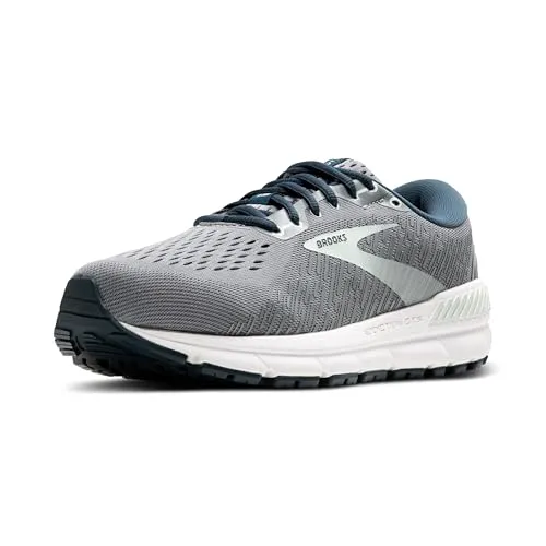 Brooks Damen Addiction Gts 15 Sneaker – Grau Marineblau Aqua, 38 EU - Laufschuhe mit GuideRails-Technologie für hervorragenden Support und einzigartiger Vorfußkonstruktion für optimalen Komfort.