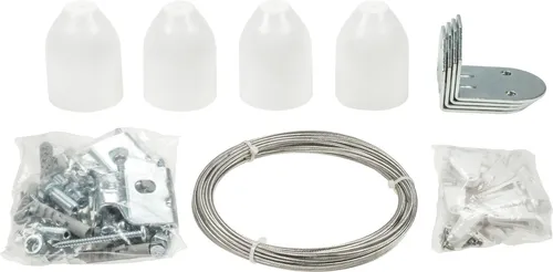 sunprotect Seilspannsonnensegel Montage-Set - Sonstiges Zubehör für Gartenmöbel, robustes Stahl-Montage-Set in silber für eine einfache und sichere Befestigung von Sonnensegeln.