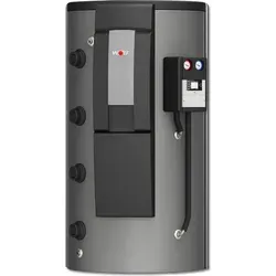 Wolf Schichten-Pufferspeicher BSP-W-1000 mit Frischwasserstation 80kW - 1000 Liter Pufferspeicher für effiziente Warmwasserbereitung, ausgestattet mit Hocheffizienzpumpe und platzsparendem Design, ideal für Kombination mit verschiedenen Wärmeerzeugern.