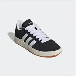 adidas GRAND COURT BASE 00s Damen Sneaker - Elegante Leder Sneaker in Schwarz, Größe 39.33, mit bequemer Textil-Innenausstattung und robuster Synthetik-Außensohle für optimalen Tragekomfort.