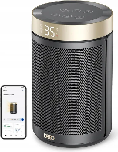 Dreo Energiesparender Heizlüfter 1500W - Heizgeräte mit innovativem PTC-System für schnelle Wärme und verbesserte Luftzirkulation, leise im Betrieb und sicher dank Kippschutz und Überhitzungsschutz.