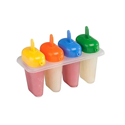 Eis Lolly Maker für 4 Stück Eis am Stiel selber machen Eisform Wassereis Ice
