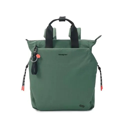 Hedgren Norio Backpack 2 Handles S Duck Green - Damen-Rucksackhandtaschen, sportlicher und moderner Rucksack mit schönem Muster, ideal für den Alltag und hält die Hände frei. Maße: 25 x 30 x 9 cm.