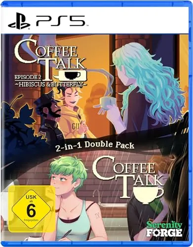 Coffee Talk Double Pack (Teil 1 & 2) - PS5 - Spiele für PlayStation 5, erlebe emotionale Geschichten und mische kreative Getränke, um das Leben der Charaktere in einem alternativen Seattle zu verändern.