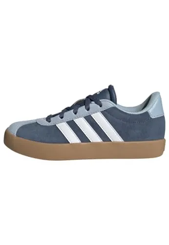 adidas VL Court 3.0 Kinder Sneaker in Preloved Ink, Cloud White & Wonder Blue - Stylische und bequeme Sneakers aus Leder, ideal für aktive Jungs und den täglichen Gebrauch.