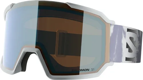 SALOMON S/VIEW 3 ML Schneebrille 2026 ice flow/light blue - Die SALOMON S/VIEW 3 ML Schneebrille bietet ein erweitertes Sichtfeld und optimalen Komfort für jeden Skitag. Mit innovativer Multilayer-Scheibe und dreilagigem Schaumstoff ist sie perfekt für Abenteuer im Schnee.