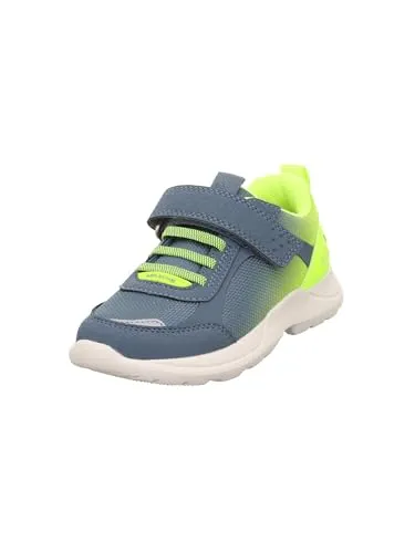 superfit Leder-Sneakers "Rush" in Blau/Grün, Größe 29 - Sneaker für Kinder mit Schnürung und Klettverschluss, verstärkten Kappen und gepolstertem Schaftrand für optimalen Komfort und Halt.