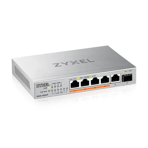 Zyxel XMG-105HP - 6-Port Gigabit Netzwerk-Switch, ideal für leistungsstarke Netzwerkanforderungen und einfache Integration