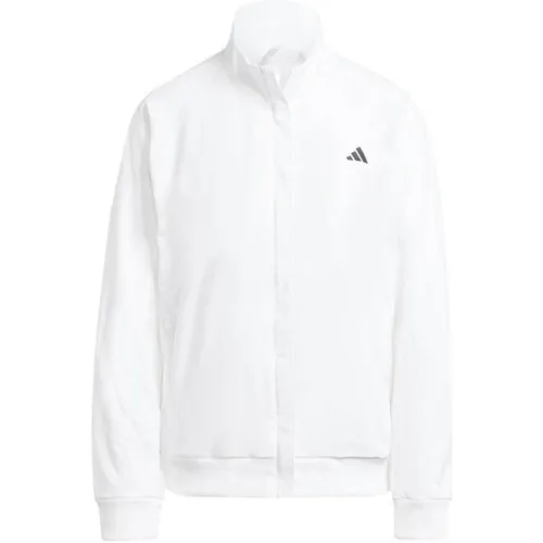 adidas Damen Tennis Walk on Jacke - Funktionsjacke mit durchgehendem Reißverschluss und Stehkragen, aus 100 % recyceltem Polyester, bietet optimale Wärme und Komfort beim Tennis.