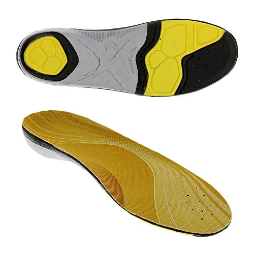 Bama Outdoor Sport, Einlegesohlen für alle Sport-, Wander- und Trekkingschuhe, Unisex, Gelb/grau/Schwarz, 35/36