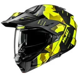 HJC i80 Roki Klapphelm, schwarz-gelb, Größe XS 54-55 - Robuster Klapphelm mit hochschlagfestem Polycarbonat, innovativem Belüftungssystem und Pinlock-fähigem Visier für optimalen Sichtschutz und Komfort.