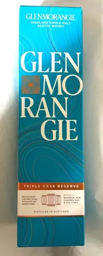 Glenmorangie Triple Cask Reserve - Highland Single Malt Scotch Whisky - Whisky, meisterhaft gereift in Bourbon-, Eichen- und Roggenfässern für eine einzigartige Aromavielfalt mit Noten von Geißblatt, Birne und Gewürzen.