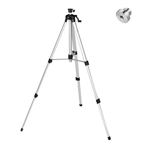 Firecore Stativ, Verstellbares Laserstativ aus Aluminiumlegierung, 1.5m Stativ Laser mit Wasserwaage, 5/8"-11 Außengewinde und 1/4"-20 Gewindeadapter, ink. Tragetasche - FT1500D
