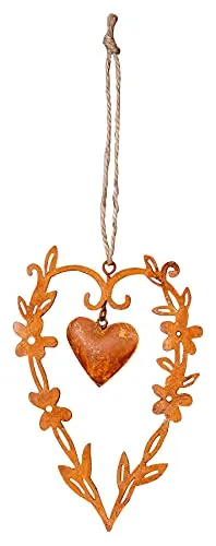levandeo Schild Herz 9x13cm Metall Gartendeko Türschild Edelrost Wandbild Rostdeko Dekoo Rost Gartenschild Geschenkidee