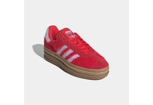 Adidas Gazelle Bold JS3905 Herren Schuhe - Stylische Herren Schuhe in Beige und Rot, ideal für jeden Anlass. Bequem und modisch zugleich – ein Must-Have für dein Outfit!