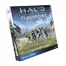 HALO Flashpoint Recon Edition (deutsch) - Taktisches Miniaturenspiel für 2 Spieler, erlebe spannende Kämpfe als Spartan-Feuerteam-Kommandant mit klassischen Halo-Waffen und strategischen Spielmodi.