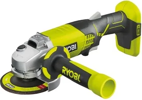 Ryobi R18AG-0 ONE+ Akku-Winkelschleifer - 18V Winkelschleifer, flexibel mit 3-fach montierbarem Zusatzhandgriff und werkzeugloser Schutzhaube