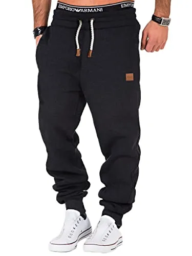 REPUBLIX Herren Sporthose Jogger Jogginghose Sweatpants Trainingshose R-0053 Anthrazit S