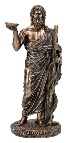 Dekofigur Aesculap von Figuren Shop GmbH - Gott der Medizin - Dekofiguren für Praxis und Apotheke: Edle Aesculap Figur von Veronese, ideal zur Verschönerung Ihrer Räumlichkeiten und zur Darstellung medizinischer Tradition.