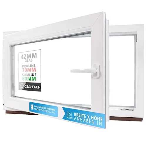 Framelux Kunststofffenster Slimline Weiß 2-Fach Verglasung 800 x 500 mm - Framelux Kunststofffenster Slimline – Modernes Design und hohe Funktionalität. Mit 2-fach Verglasung bietet es hervorragende Dämmung und schützt zuverlässig vor Witterungseinflüssen. Ideal für langlebige, pflegeleichte Lösungen.