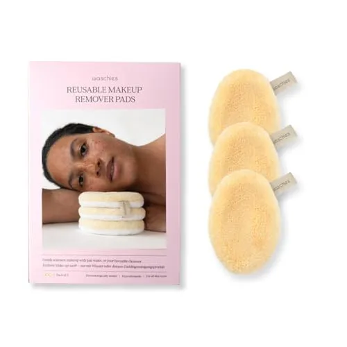 Waschies Abschminkpads 3er-Set Pastellgelb - Nachhaltige Abschminkpads in Pastellgelb für sanfte Gesichtsreinigung. Waschbar und wiederverwendbar, ideal für alle Hauttypen – die umweltfreundliche Alternative zu Einwegprodukten.