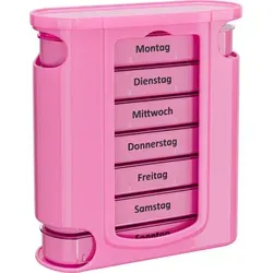 WELLGRO Tablettenbox für 7 Tage - BPA-freie Pillendose mit 4 Fächern pro Tag - Organisieren Sie Ihre Medikamente mit der WELLGRO Tablettenbox für 7 Tage. Jedes Tagesfach ist in vier Abschnitte unterteilt, ideal für eine präzise Einnahme. Praktisch, kompakt und perfekt für unterwegs!