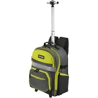 RYOBI Werkzeug-Rucksack RSSBP2 - Schleifmaschinen-Rucksack mit Rollen und teleskopierbarem Griff für einfachen Transport, ideal für Baustellen. Robuster 600-Denier Polyester Korpus mit Laptopfach und zahlreichen Fächern für optimale Organisation.