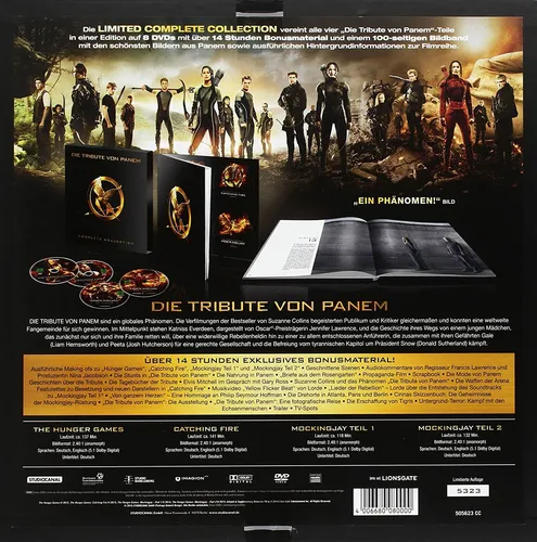 Die Tribute von Panem – Limited Complete Collection [Limited Edition] [8 DVDs] - Filme, komplette Sammlung der beliebten Trilogie in limitierter Edition mit 8 DVDs, perfekt für Sammler und Fans.