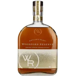 Woodford Reserve Holiday Bottle - Edler Bourbon Whiskey - Whisky mit süßen Noten von Früchten und Vanille, preisgekrönter Geschmack und ideal als hochwertiges Geschenk für Whiskey-Liebhaber. Limitiertes Etikett für die Feiertage.