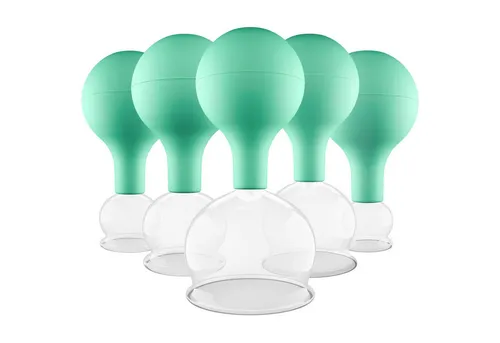 pulox Vakuum-Massager Schröpfgläser Set - 5 Stück aus Echtglas in verschiedenen Größen - Massagegeräte Set mit 5 Schröpfgläsern aus Echtglas, ideal für professionelle Schröpfmassagen, Narbenbehandlung und Hautstraffung - stimuliert Durchblutung und Stoffwechsel.