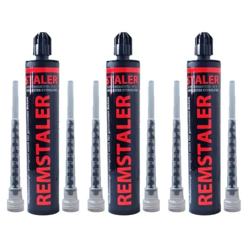 3x Remstaler VERBUNDMÖRTEL 300ml | ETA OPTION 1 für gerissenen und ungerissenen Beton | VINYLESTER STYROLFREI