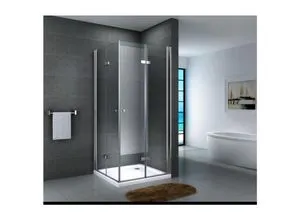 Fa-Bausysteme Glasdusche Lahn Streifen 100 x 100 cm - Sonstige Gastronomieartikel, hochwertige Glasdusche mit exzellentem Preis-Leistungs-Verhältnis und leicht zu reinigenden Oberflächen für optimalen Spritzwasserschutz.