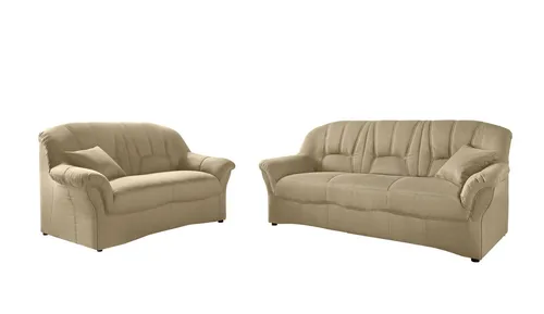 DOMO collection Polstergarnitur Bahia, 3-Sitzer & 2-Sitzer-Set - Couchgarnituren, hochwertig verarbeitet mit komfortabler Wellenunterfederung, ideal für entspannte Stunden im Wohnzimmer.