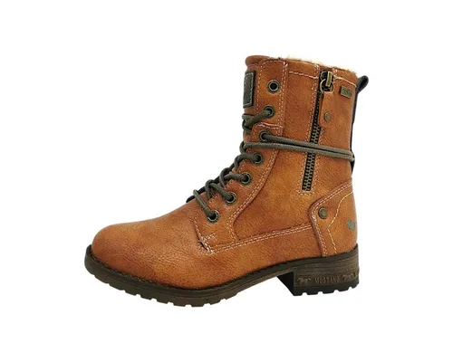 Mustang Shoes Concetta Winterstiefel mit TEX-Membran in Braun (36 EU) - Stylische Schnürstiefel mit TEX-Membran für optimalen Wetterschutz. Atmungsaktiv, warm gefüttert und ideal für kalte Tage – perfekt für deinen Alltag!