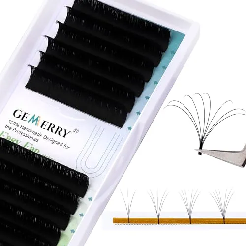 13mm Selbstfächernde Wimpern Volumentechnik Wimpernverlängerung Easy Fan 3D 5D 8D 10D -0,07mm D curl- Volumen Wimpern Lash Extensions von GEMERRY (0.07-d curl-13mm)