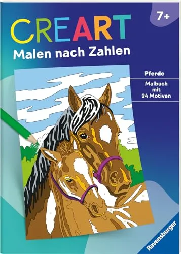 Ravensburger Malen nach Zahlen ab 7 Pferde - 24 Motive (CreArt Malen nach Zahlen)