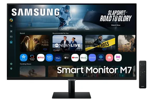 Samsung Smart M7 - M70F 32" 4K Monitor - 32" UHD Monitor mit 3840 x 2160 Pixeln, ideal für Home-Office und Entertainment. Smart-Funktionen und vielseitige Anschlussmöglichkeiten machen ihn zur perfekten Wahl.