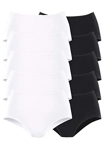 Taillenslip PETITE FLEUR Damen Gr. 52/54 - Funktionsunterwäsche im praktischen 10er-Pack, aus elastischer Baumwolle für optimalen Tragekomfort, unterstützt die Initiative Cotton made in Africa.