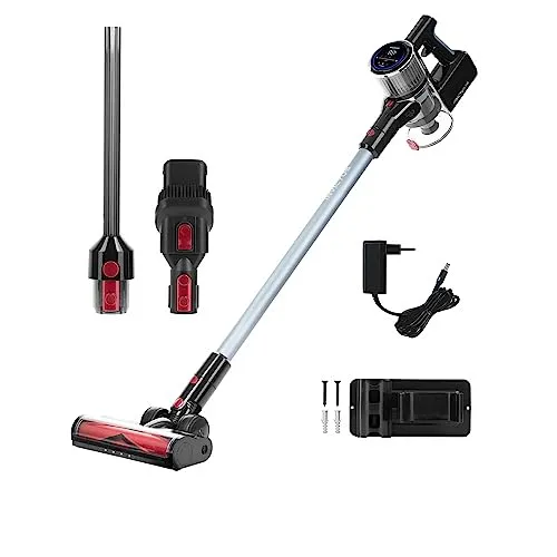 Genius Invictus X9 Facelift - Kabelloser Staubsauger mit 12 Teilen, bis zu 55 Min Laufzeit, 450 Watt Boost-Power und automatische Saugleistungsanpassung