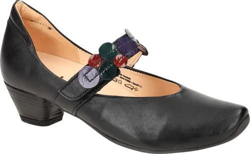 Think! Damen Pumps AIDA - Elegante Riemchenpumps in Schwarz/Kombi - Pumps aus hochwertigem Echtleder mit herausnehmbarem Komfort-Fußbett für besten Tragekomfort. Ideal für stilbewusste Frauen, die Eleganz und Bequemlichkeit schätzen.