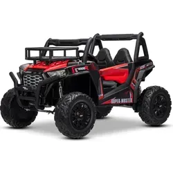 RIRICAR Kinder Elektroauto 24V UTV - Roter Elektro Buggy für 2 Kinder - Elektrofahrzeug für Kinder ab 3-8 Jahren mit 2 x 200 W Motor, 2,4 GHz Fernbedienung und EVA-Rädern für sanftes Fahren. Ideal für Abenteuer im Freien!