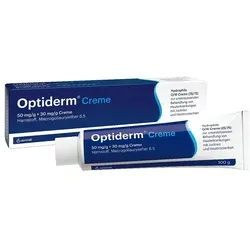 Optiderm 100 G - Feuchtigkeitscreme - Arzneimittel zur unterstützenden Behandlung von trockener und juckender Haut. Ideal bei atopischem Ekzem und sorgt für intensive Feuchtigkeitsregulierung.