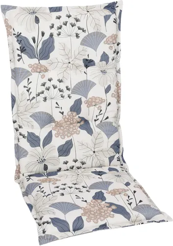 GO-DE Sesselauflage hoch 50 x 120 x 6 cm beige - Gartenstuhlauflagen & Stuhlhussen, komfortable Polsterung für optimalen Sitzkomfort im Freien