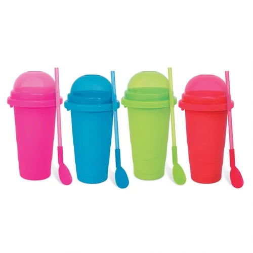 Chillfactor Slusheis Maker Set – 4er Set, BPA-frei - Erstellen Sie in Minuten erfrischende Slushies aus Ihren Lieblingsgetränken. Ideal für Sommerpartys und kinderleicht in der Anwendung. BPA-frei und lebensmittelecht für unbeschwerten Genuss!