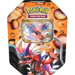 Pokemon Tin Box Schlagkräftige Legenden Koraidon Koraidon-ex Tin 122 - TCG OVP Packs, enthält exklusive Koraidon-ex Karten für strategische Spielzüge und Sammlerwert.