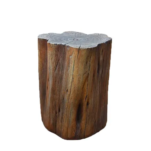 Elementi Sitzhocker Warren für Feuerstelle, Baumstamm-Optik, braun, 35 x 37 x 45 cm - Zubehör für Gasfeuerstellen, dekorative Sitzgelegenheit aus Eco-Stone, ideal als Ergänzung zur Sitzgruppe Manchester und für gemütliche Abende im Freien.