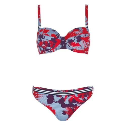 Sunflair Basic Bikini-Set 36C Nachtblau/Rot - Bikini-Set für Damen mit Softschalen-Oberteil und verstellbaren Trägern für optimalen Tragekomfort und modischen Look.