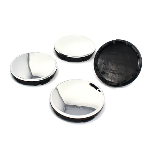 4x Nabendeckel Chrom 56mm ABS Nabenkappen Felgendeckel Universal Kappen Deckel