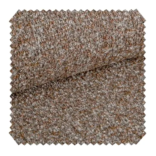 novely® TROY Premium Bouclé-Polsterstoff | Hochwertiger Möbelstoff (500 g/m² Bezugsstoff Stoff Weich & Pflegeleicht | Meterware | 1lfm Farbe: 45 Terracotta-Grau